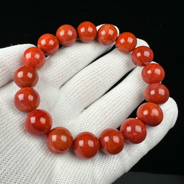 P2631天然南红 单圈13+mm支持复检假一罚十