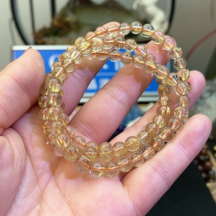 水晶手链未镶嵌钛晶三圈