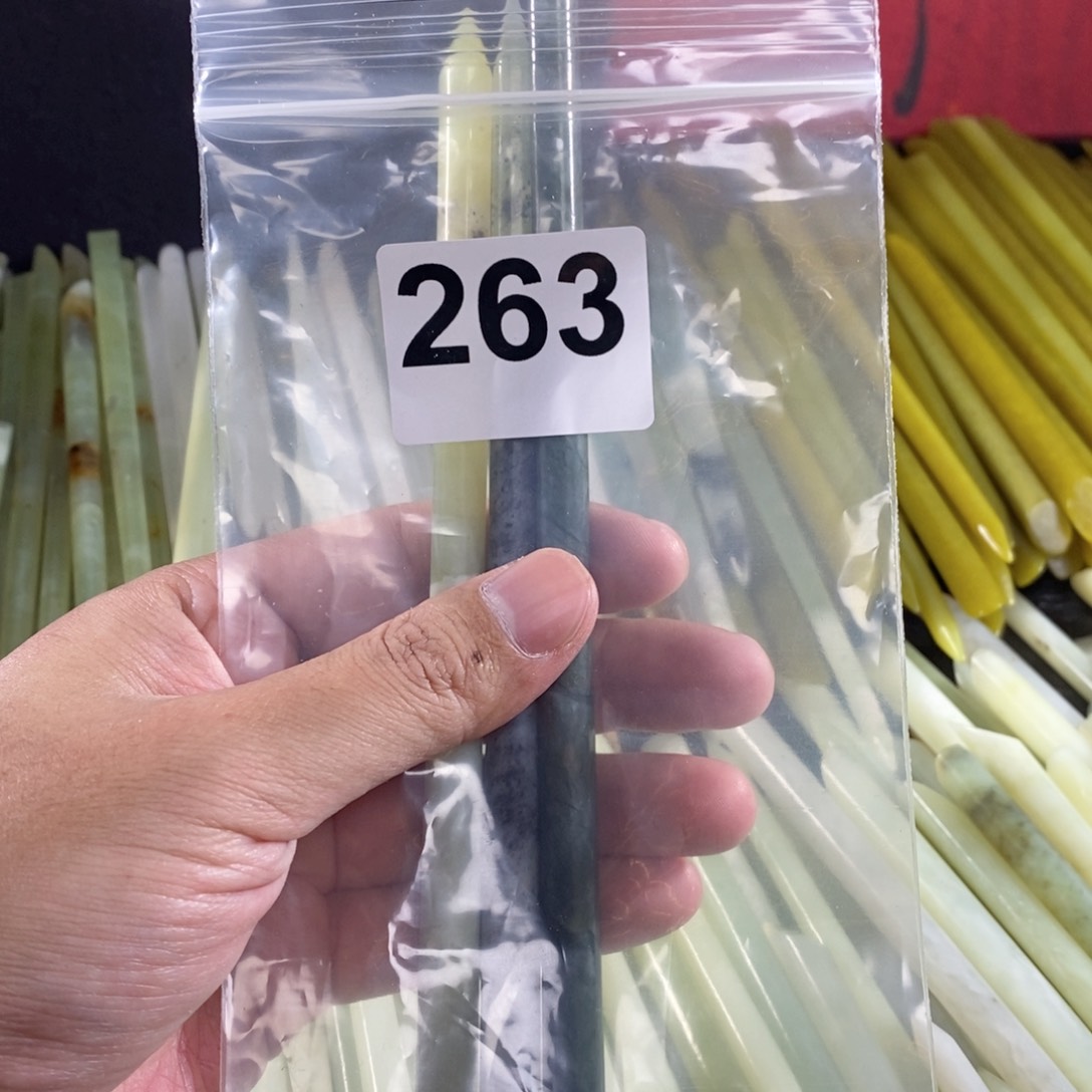 未镶嵌蛇纹石玉发簪