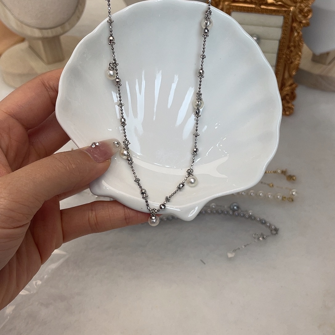 银S925镶嵌颈饰海水珍珠