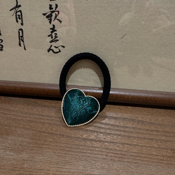 『蝶家』国风桃心真丝气质头绳666