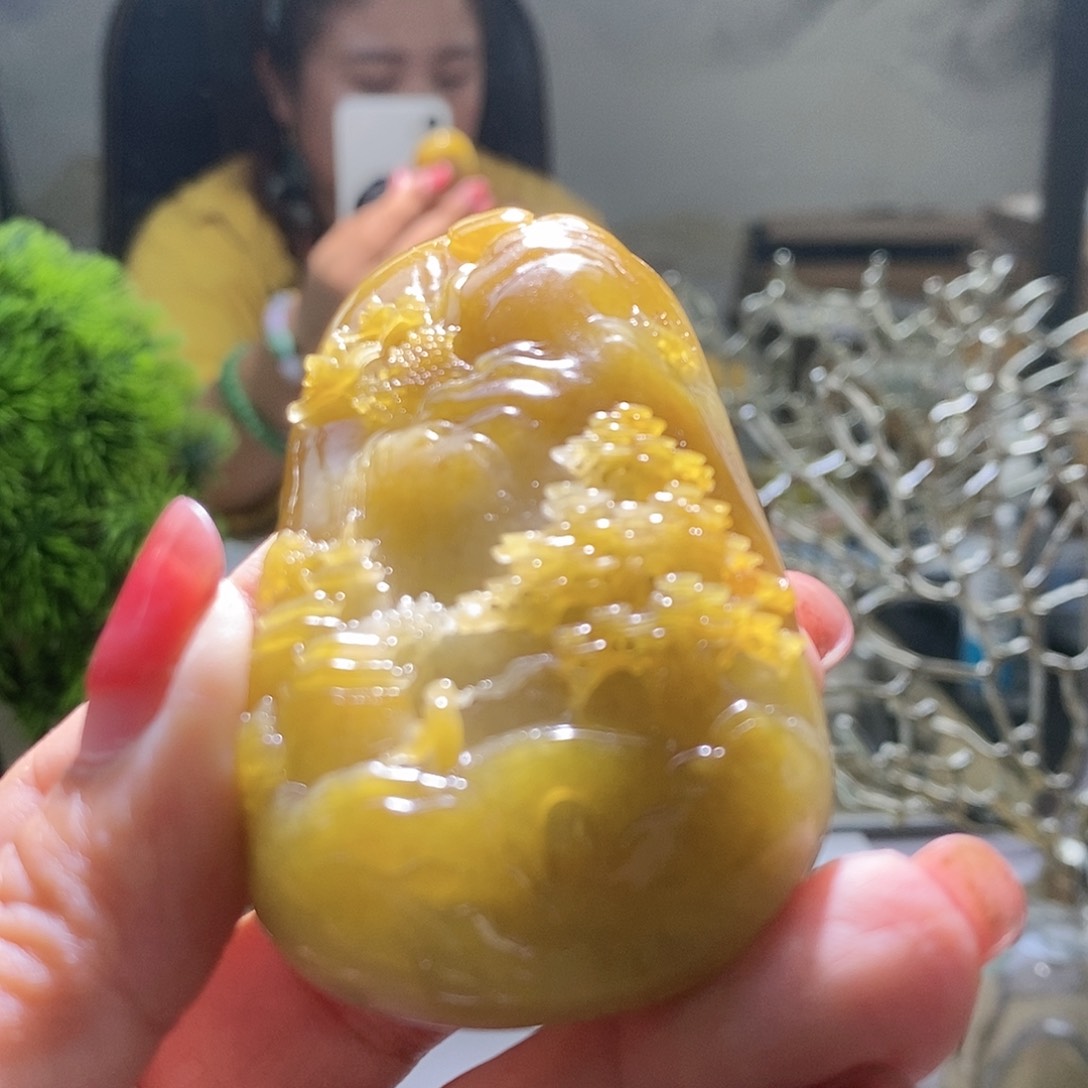 【闪购商品】翡翠未镶嵌颈饰山水
