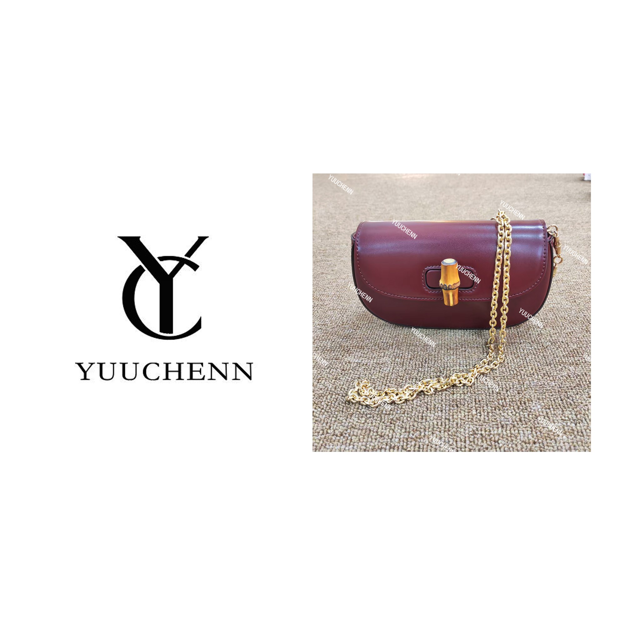 YUUCHENN/18cm原创设计高定真皮包 HH6726