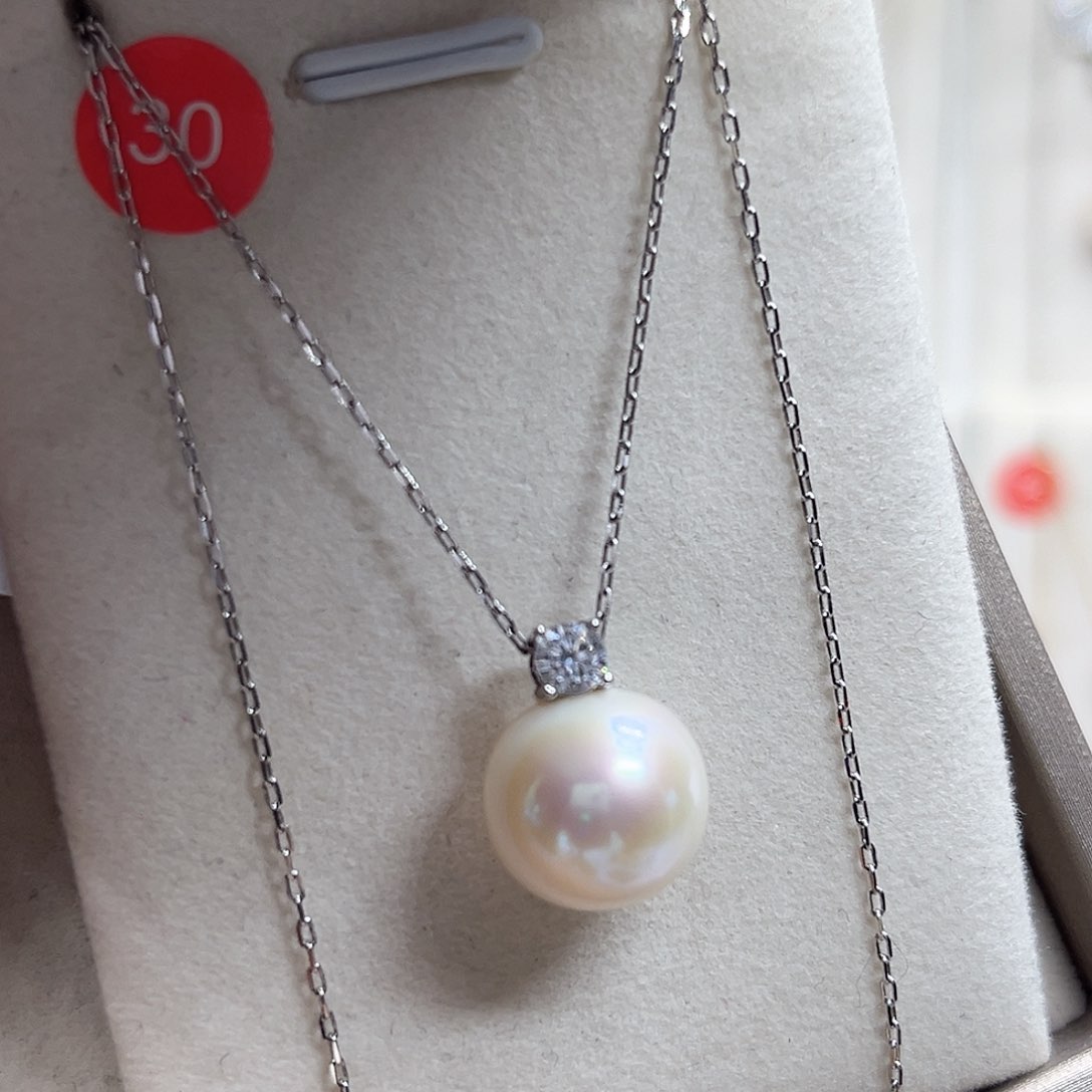 吊坠925银无镶嵌套链淡水珠吊坠（微瑕）11.9mm