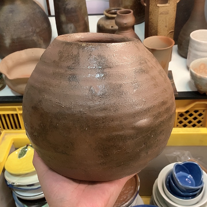 备前烧大罐一个备前烧