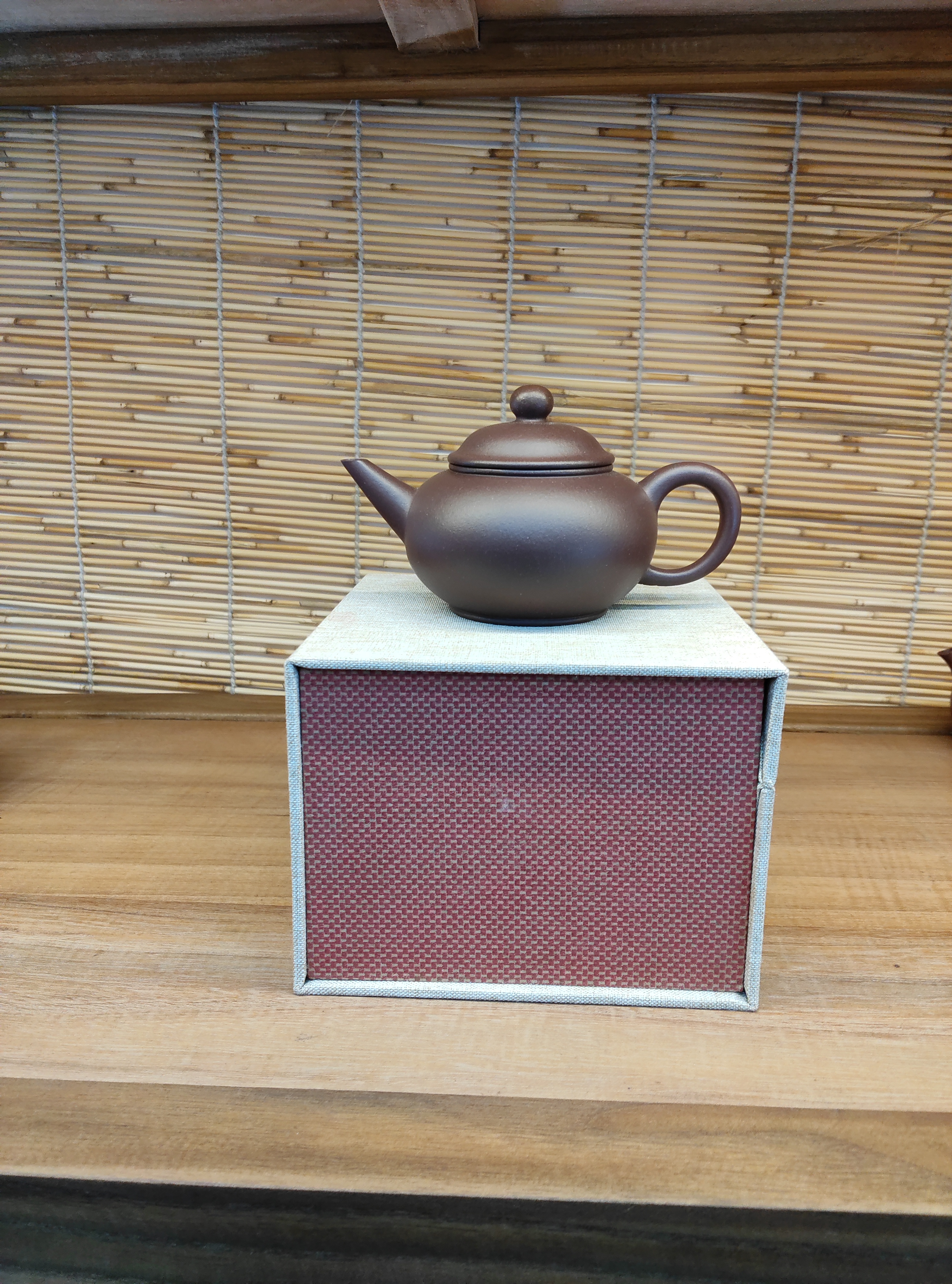 紫泥小水平壶精工半手140cc