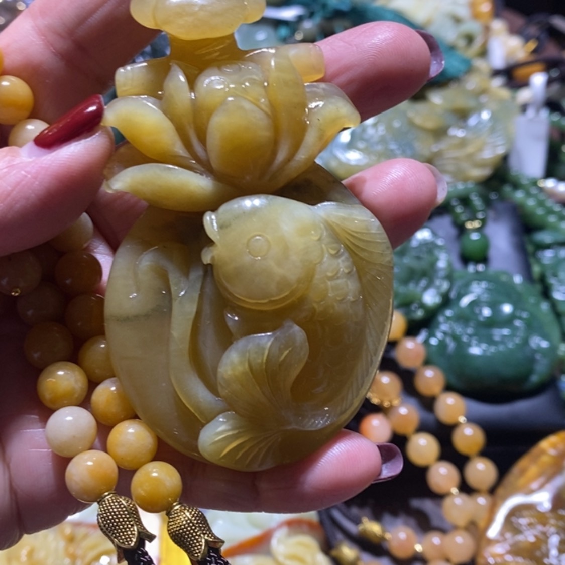 【闪购商品】岫玉毛衣链未镶嵌