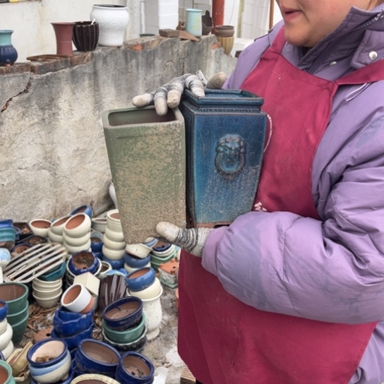 红陶口10高17瑕疵