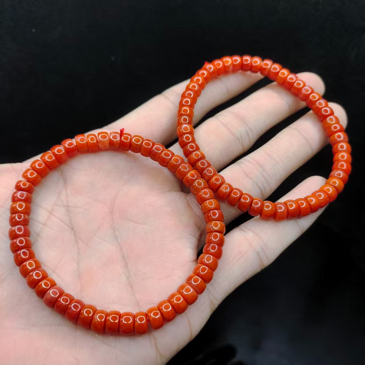 【康康严选】南红药片珠手串ZF2【多样性发其一】约6mm+