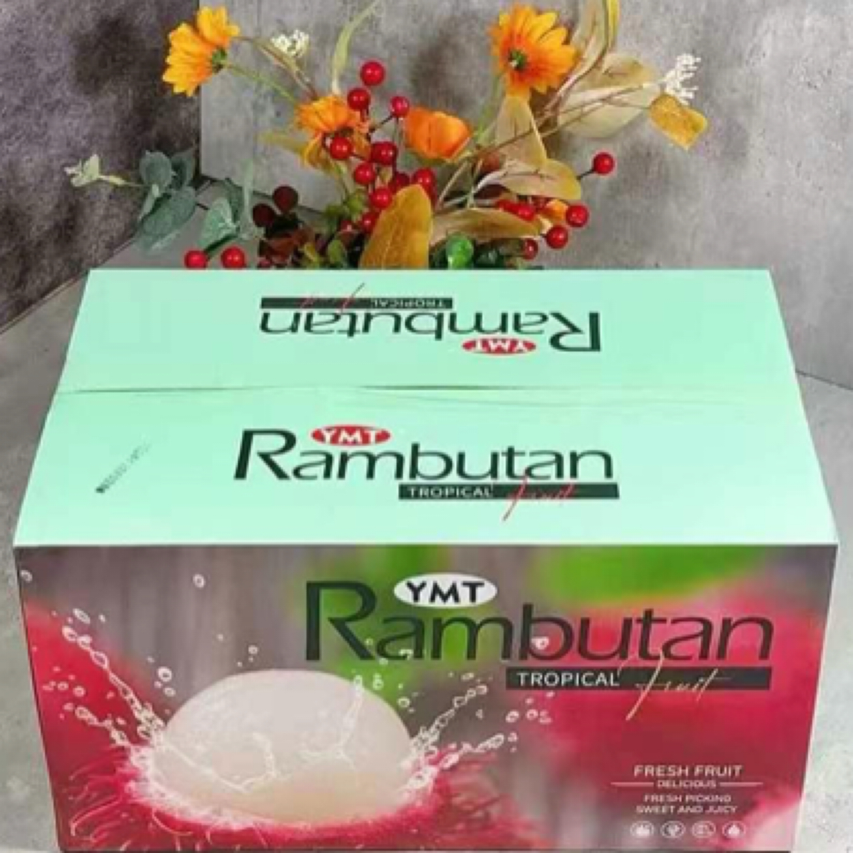 红毛丹一箱净重3斤