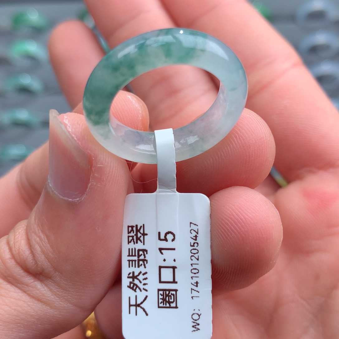 翡翠戒指未镶嵌天然