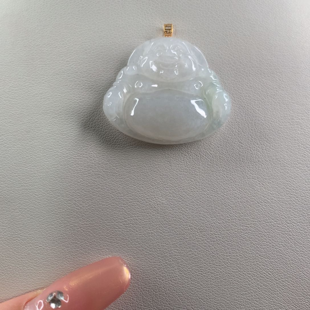 翡翠未镶嵌颈饰缅甸天然A货翡翠 佛公