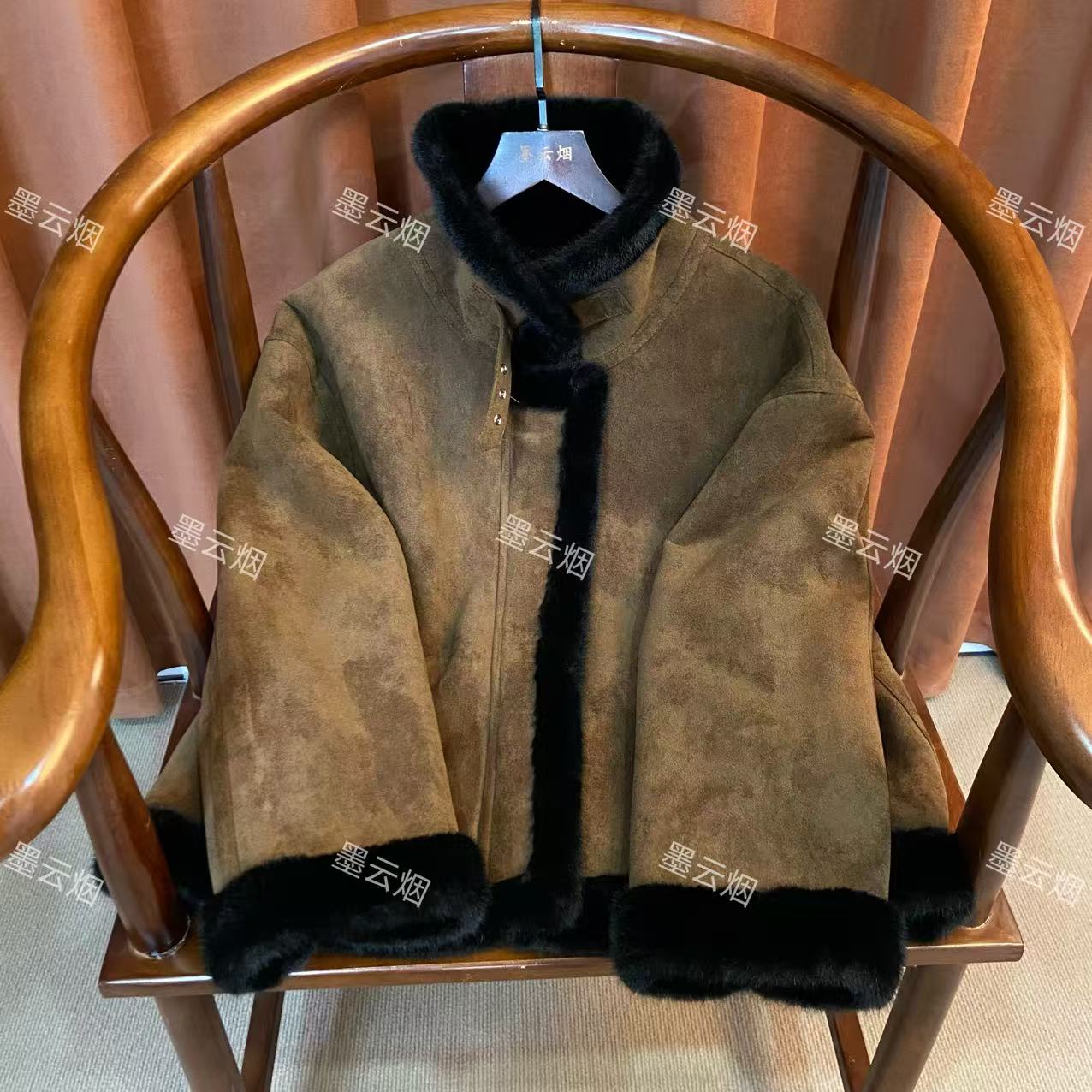 【西岐】新中式纯手工拉链版长款上衣重工气质网红时尚百搭2570