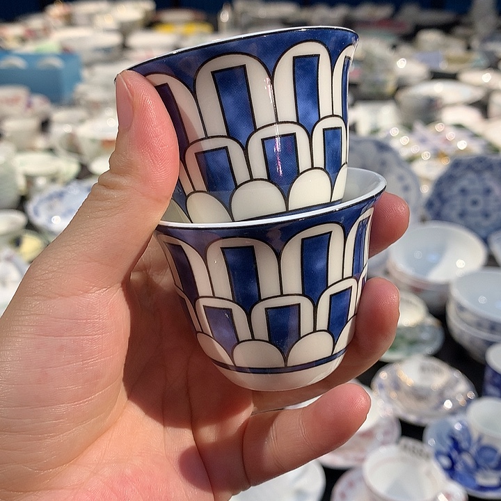 瓷片两个杯两个杯