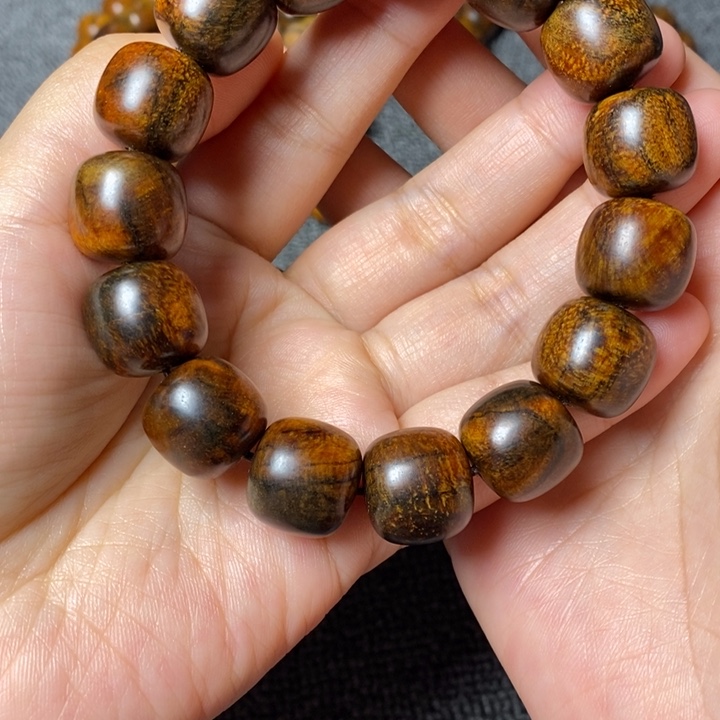 执***年贡木手串印贡1516老型彩色