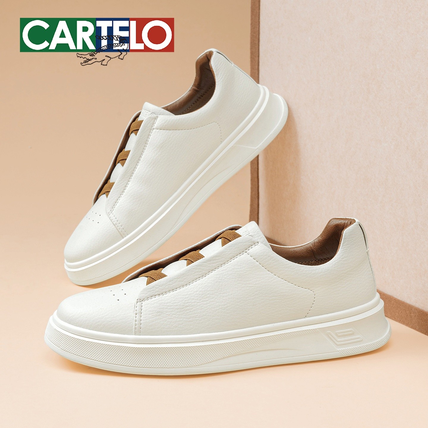 卡帝乐鳄鱼2025秋冬休闲男鞋复古百搭套脚潮流百搭运动白领鞋子男