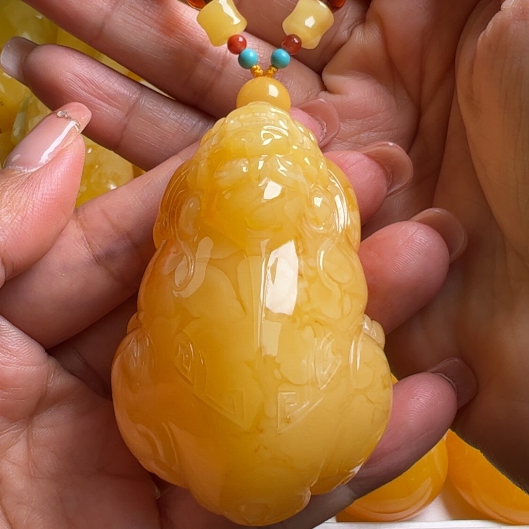 蜜蜡毛衣链未镶嵌无优化