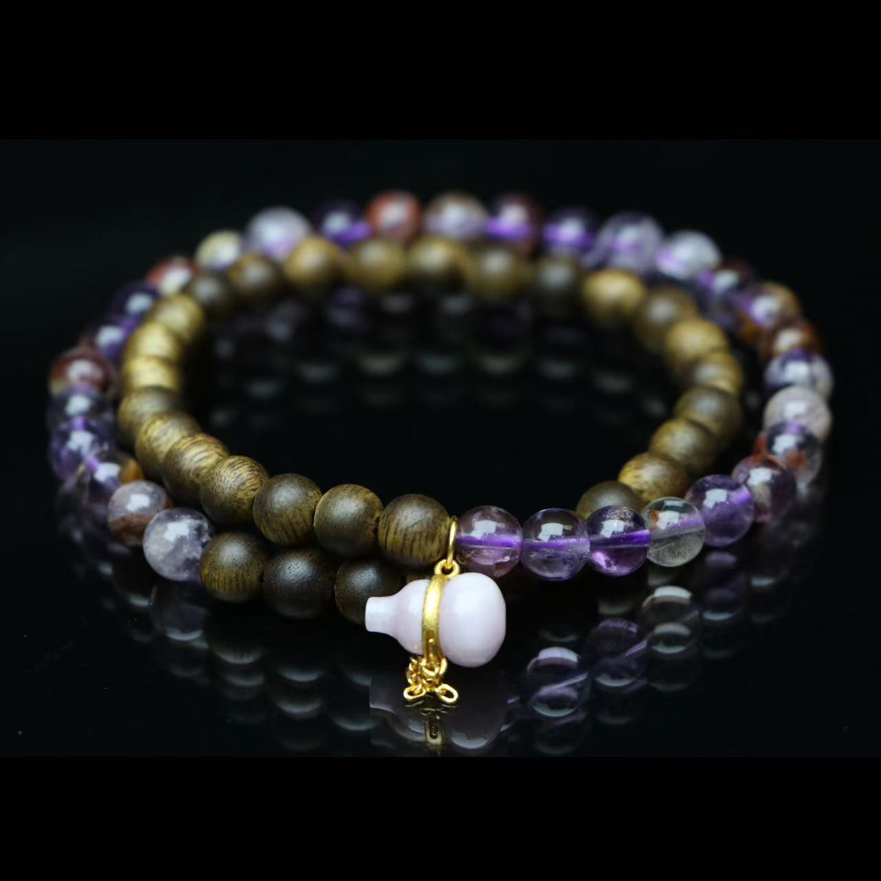 紫幽灵双圈手串/手链