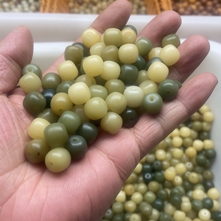 白玉菩提吊坠10青提桶珠200颗