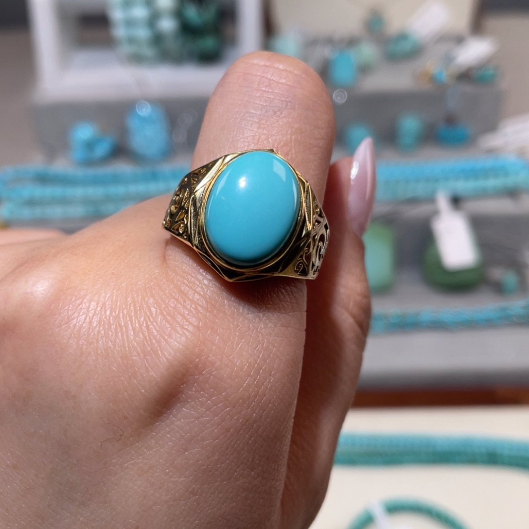 绿松石未镶嵌戒指