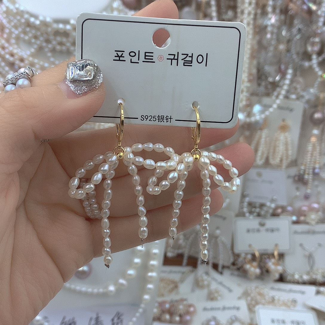 耳饰淡水珍珠银S925镶嵌