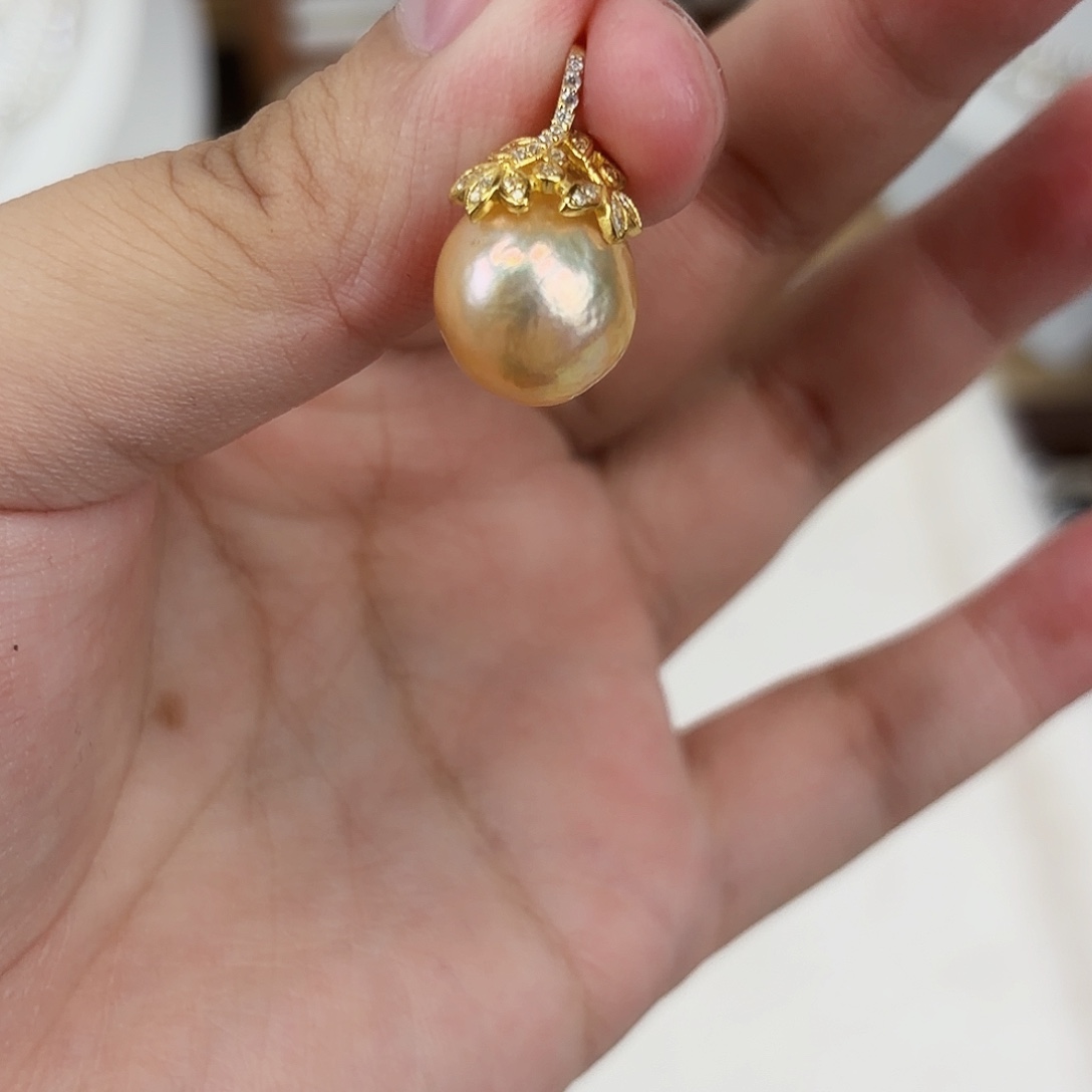 吊坠淡水珍珠银S925镶嵌