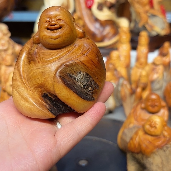 涛***食柏木太行崖柏弥勒佛