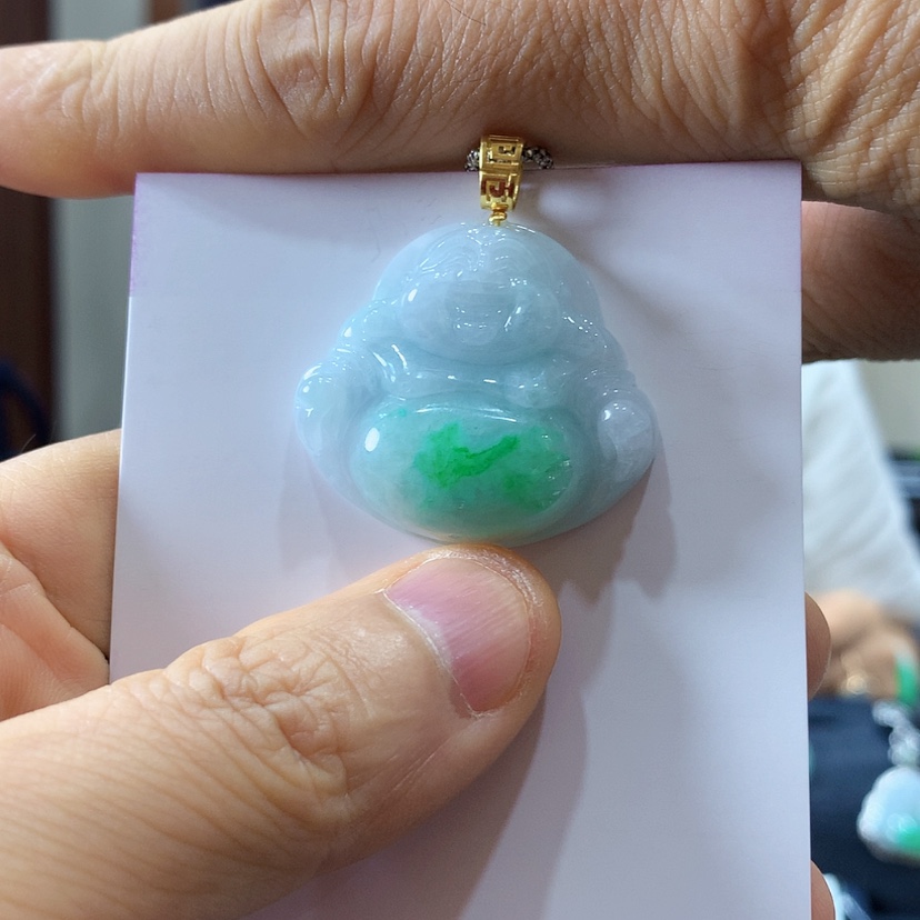 【闪购商品】吊坠(不含链)18K金镶嵌翡翠