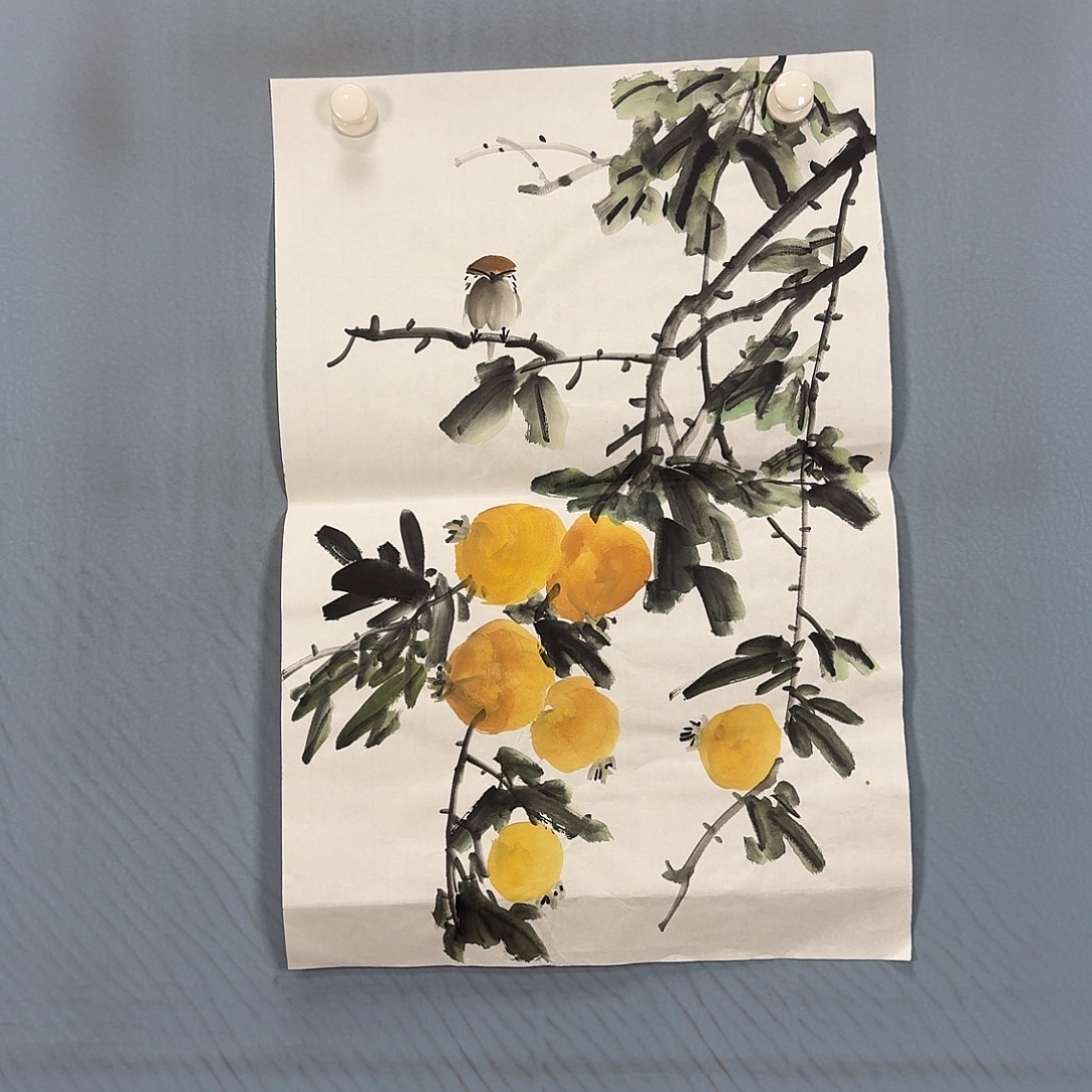 国画1290 牡丹图画师大