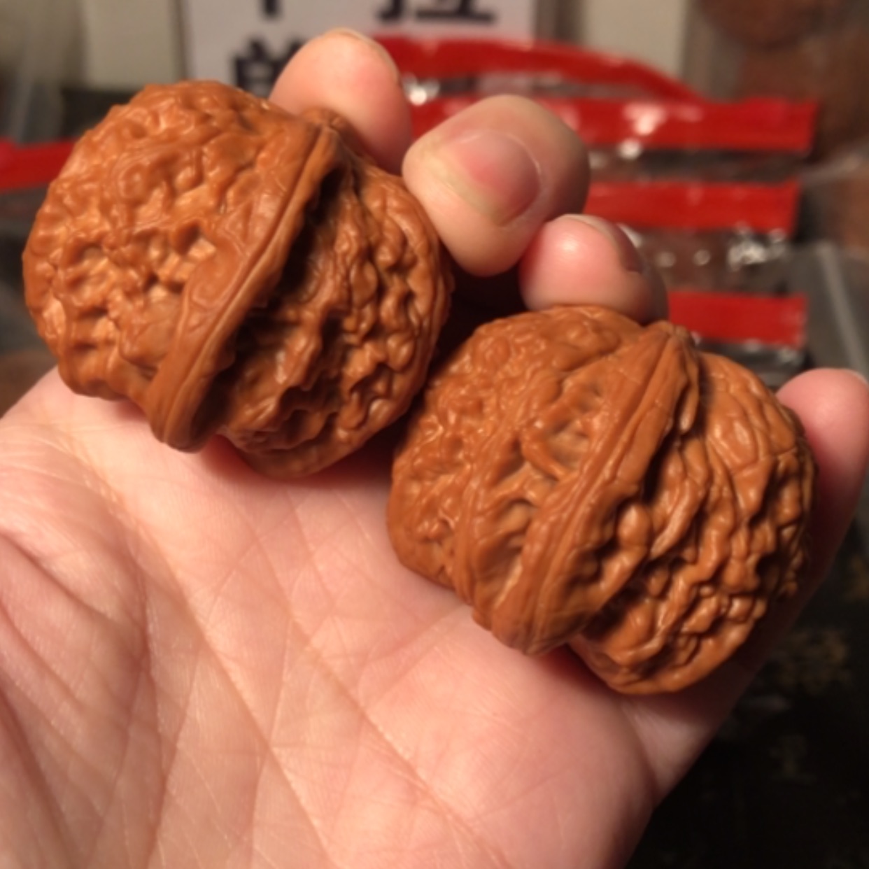 【闪购商品】文玩核桃把件白狮子40