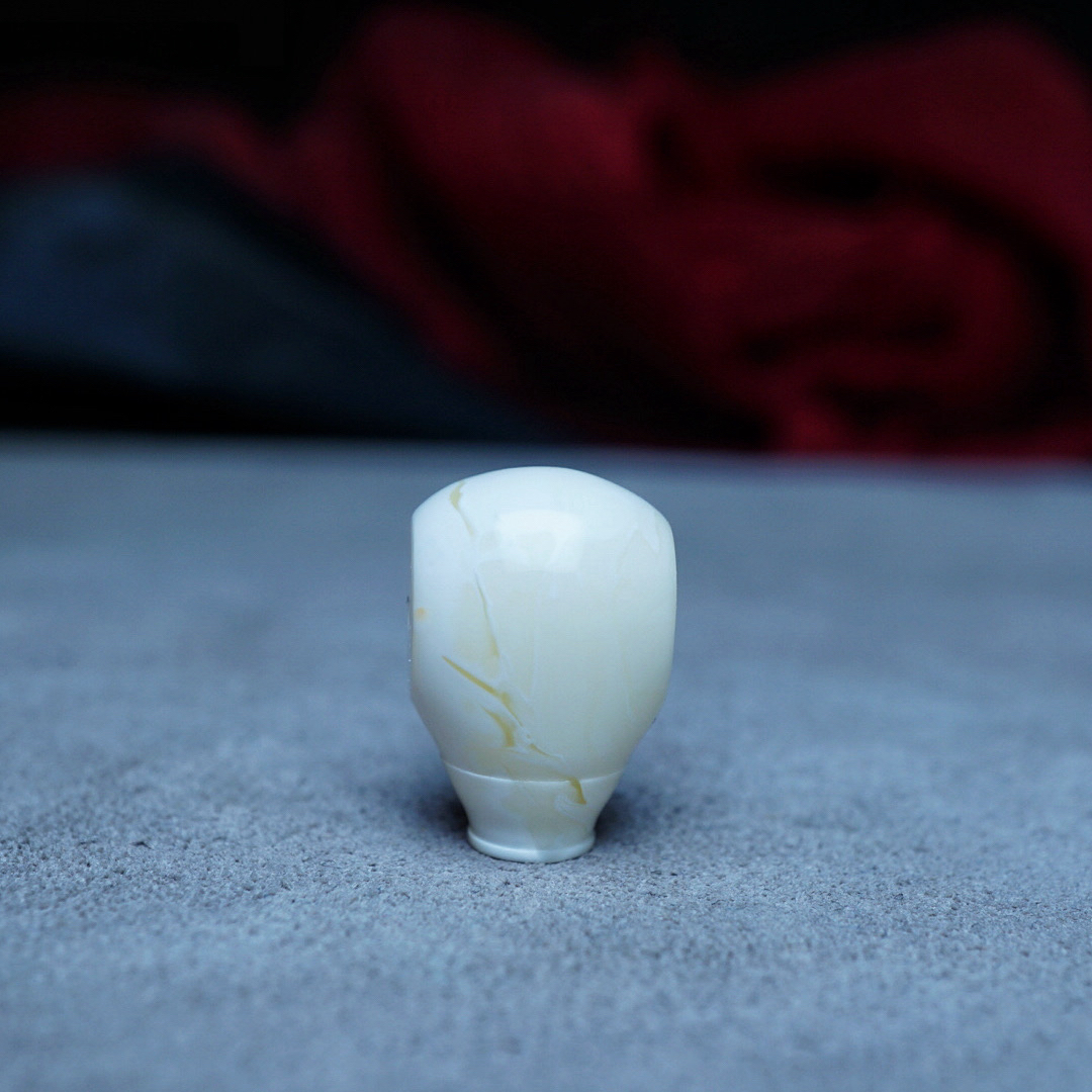 【段掌柜·12.4mm×12.0mm×18.8mm金丝漆瓷白款】天然原矿蜜蜡三通