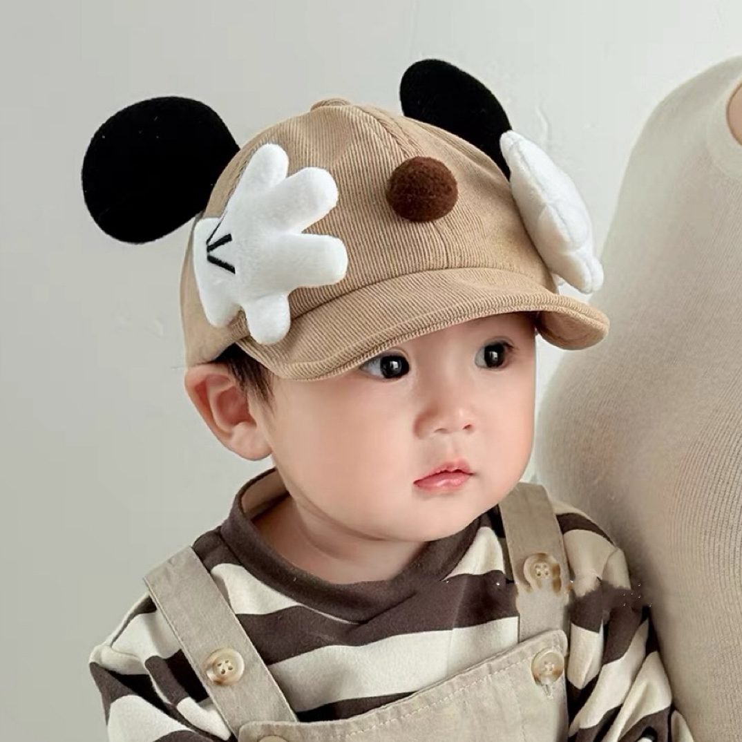 婴儿帽子春秋季卡通男宝宝软檐棒球帽男童防风韩版秋冬鸭舌帽女童