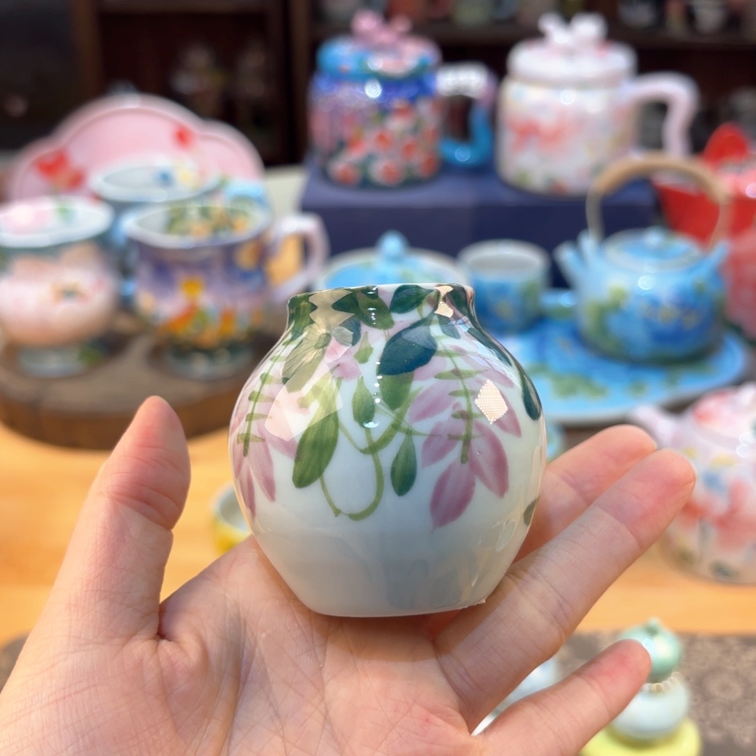 景德镇手绘高温釉下彩陶瓷茶具