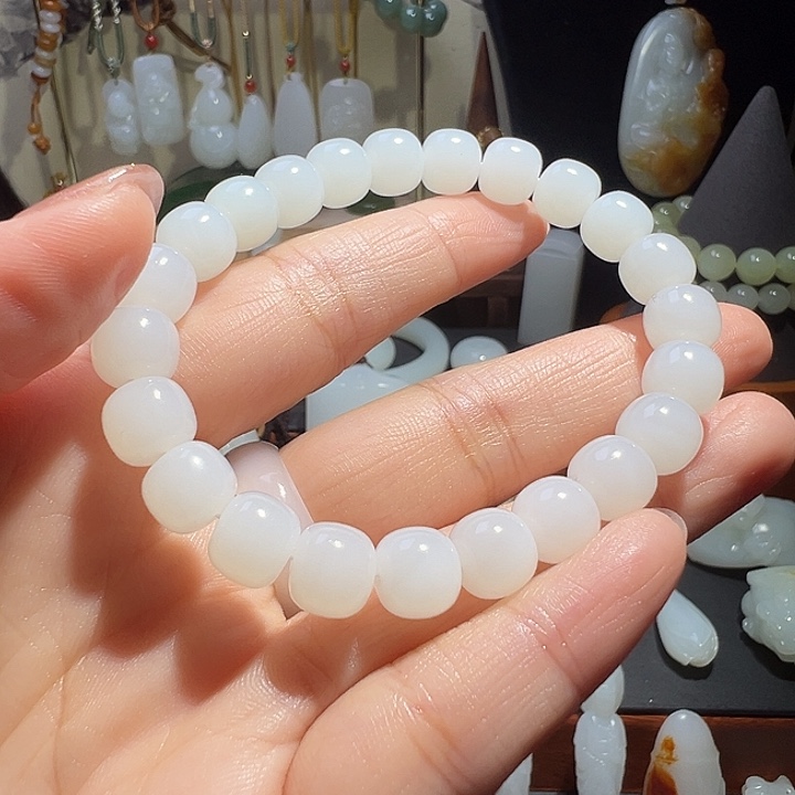 和田玉未镶嵌手链