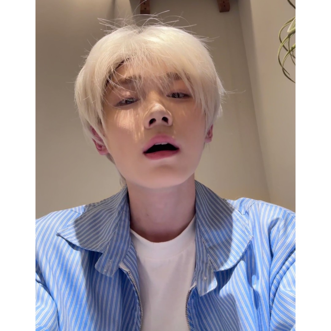 【杨多余专属】假发白金色帅气蓬松微分碎盖男款全头套浅色假发