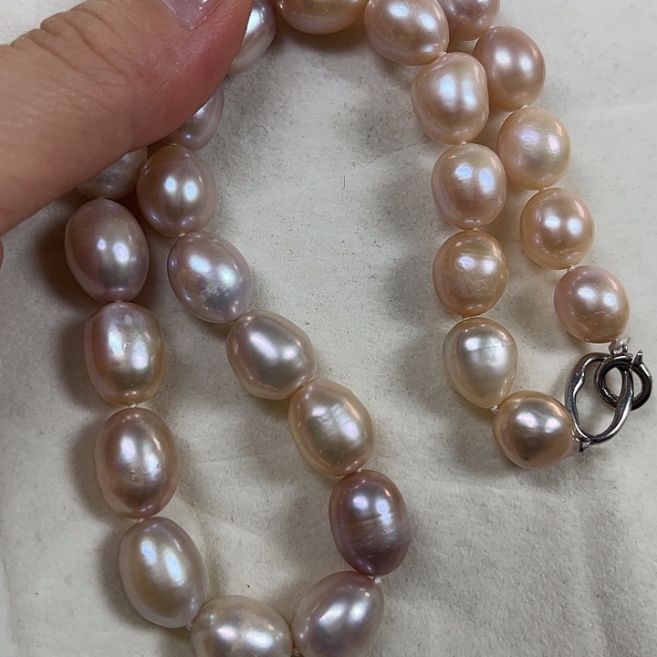 淡水珍珠银S925镶嵌颈饰