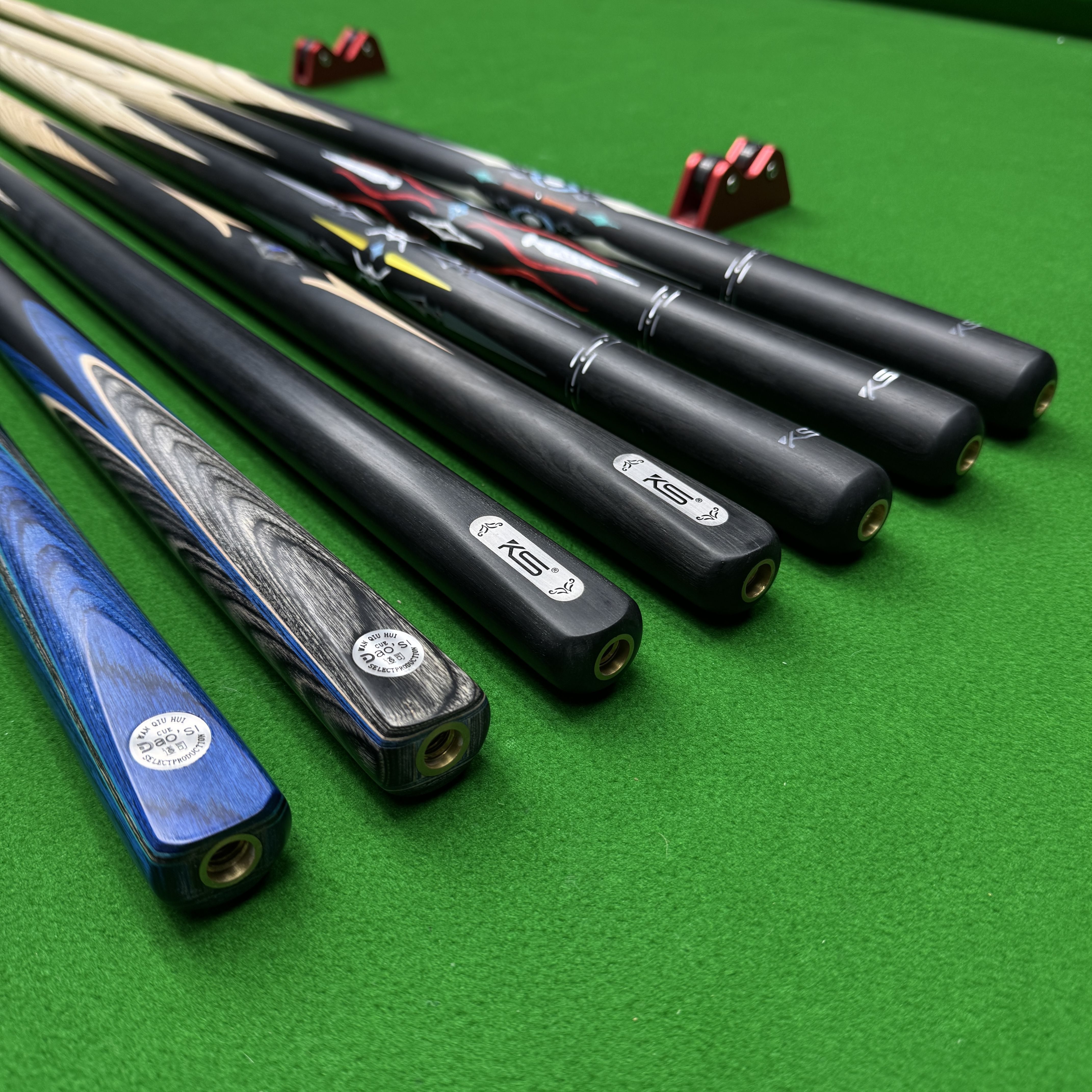 幻影木八插花枪手台球杆小头台球球杆黑八专用中八黑通手工台球杆