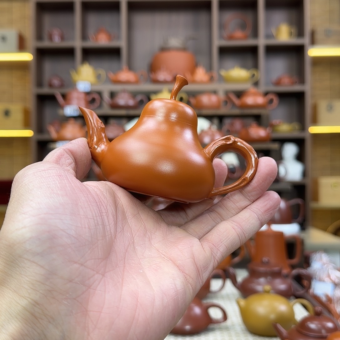 茶壶紫砂潮州手拉壶花器梨壶