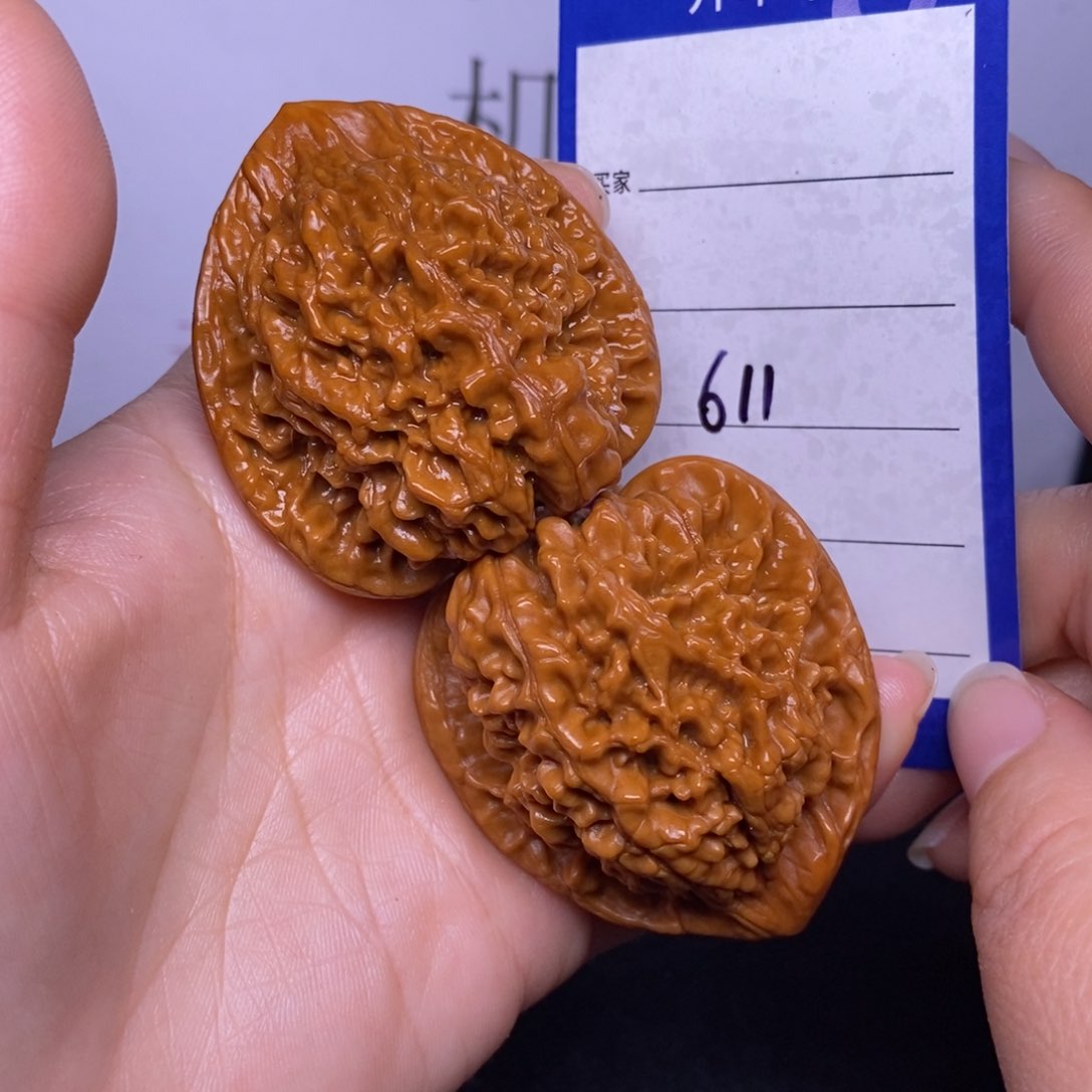 文玩核桃把件611/45官帽色差