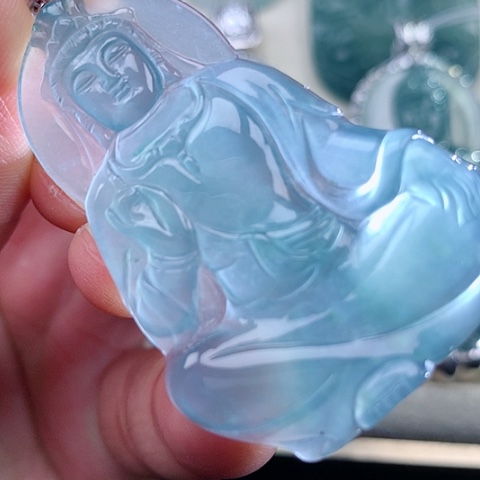 【闪购商品】翡翠颈饰18K金镶嵌天然翡翠