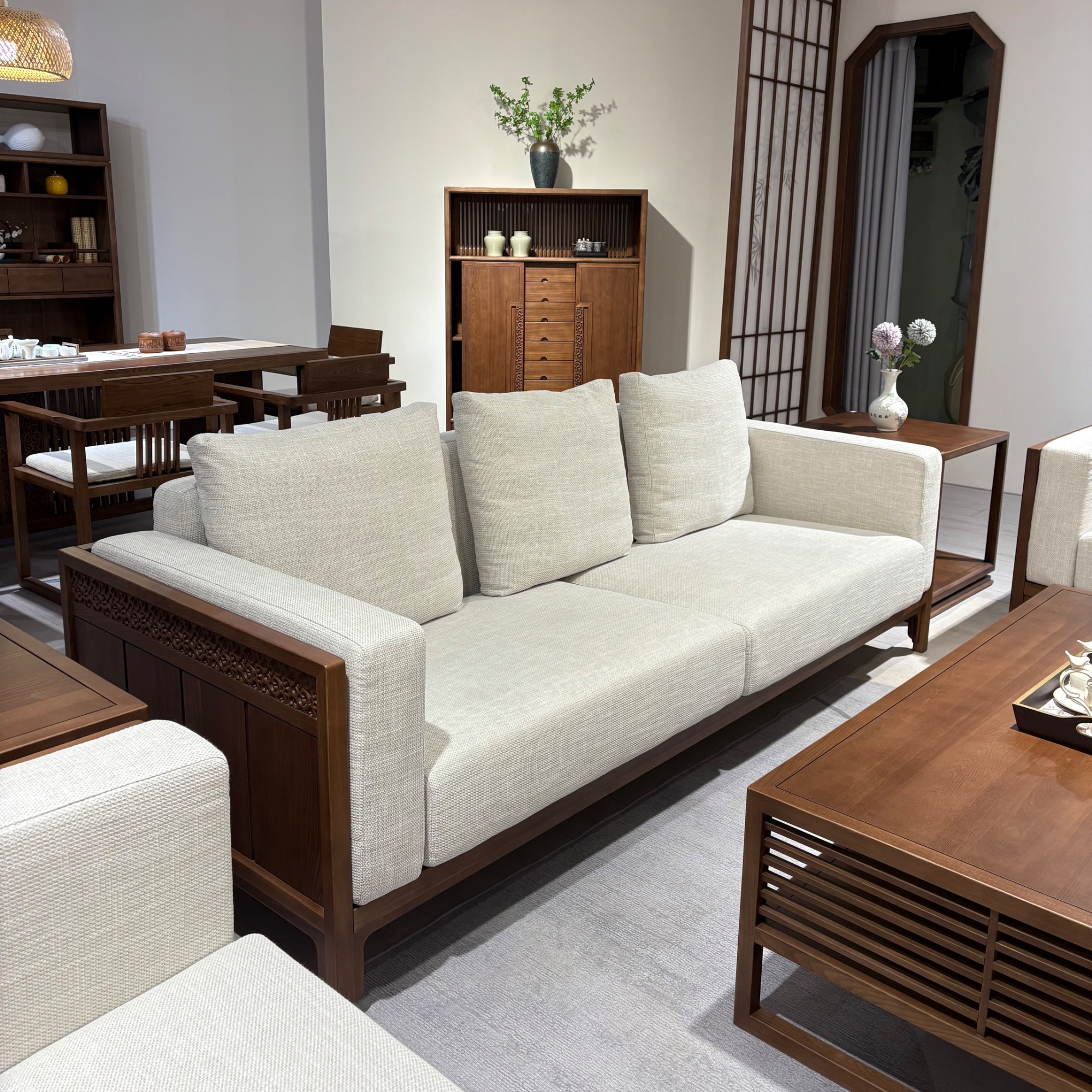 宋式美学 俄罗斯紫榆 高脚款沙发 中式轻奢