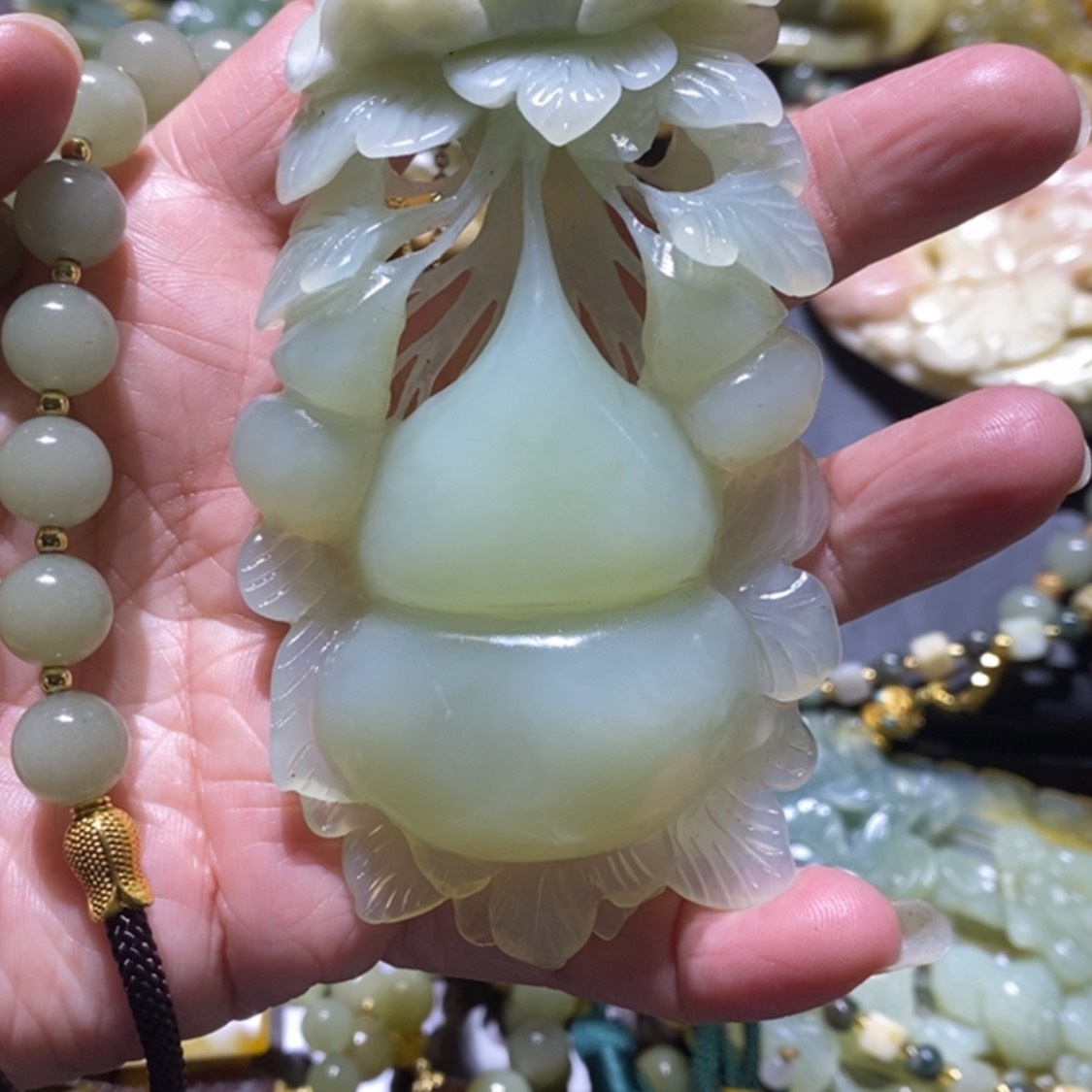 【闪购商品】岫玉毛衣链未镶嵌