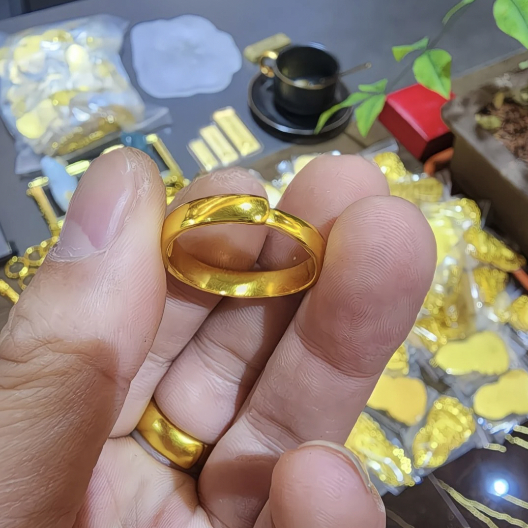 合金戒指 合金戒指 独家款 素圈窄版泥鳅背开口