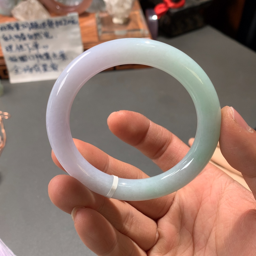 翡翠手镯未镶嵌53.8圆条