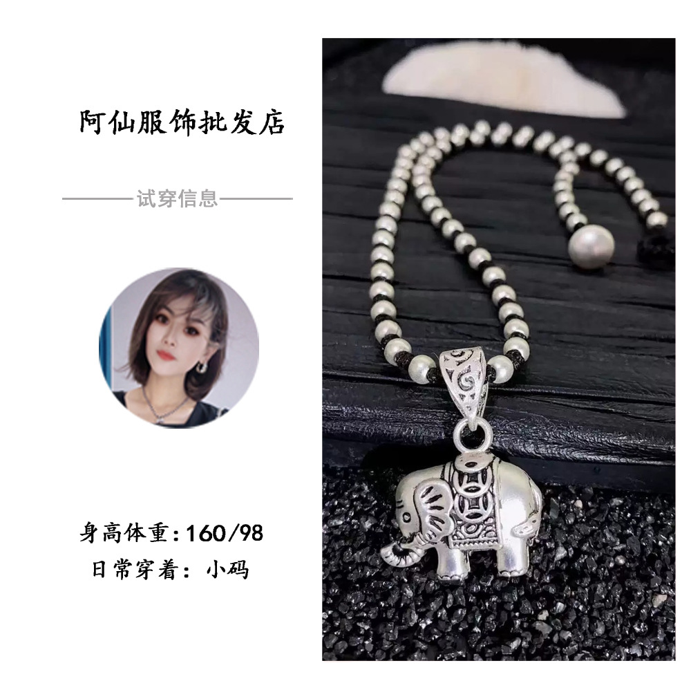 合金项链 民族风复古项链小众颈链