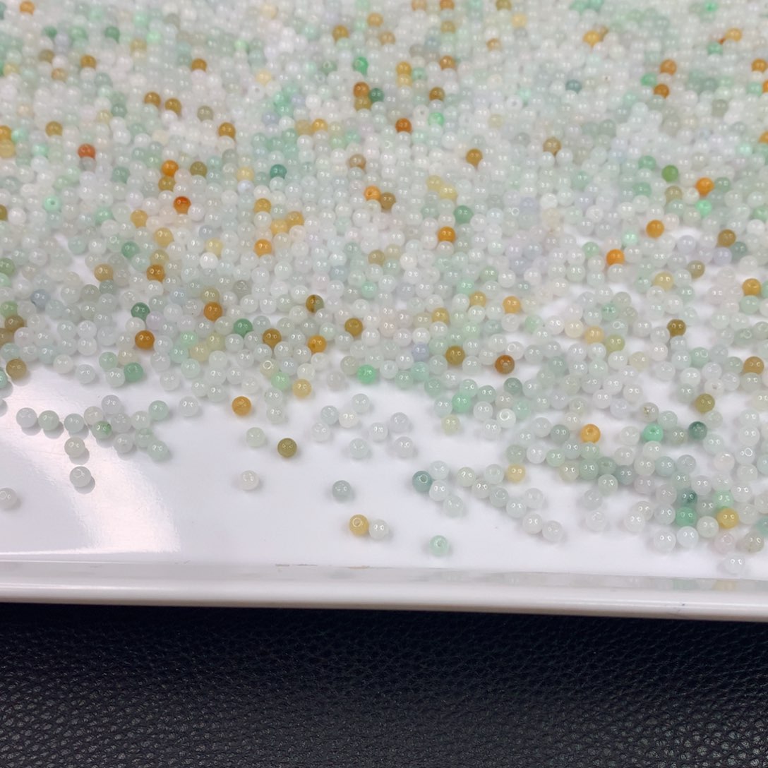 翡翠手链未镶嵌花****发翡翠散珠DIY多样性自发