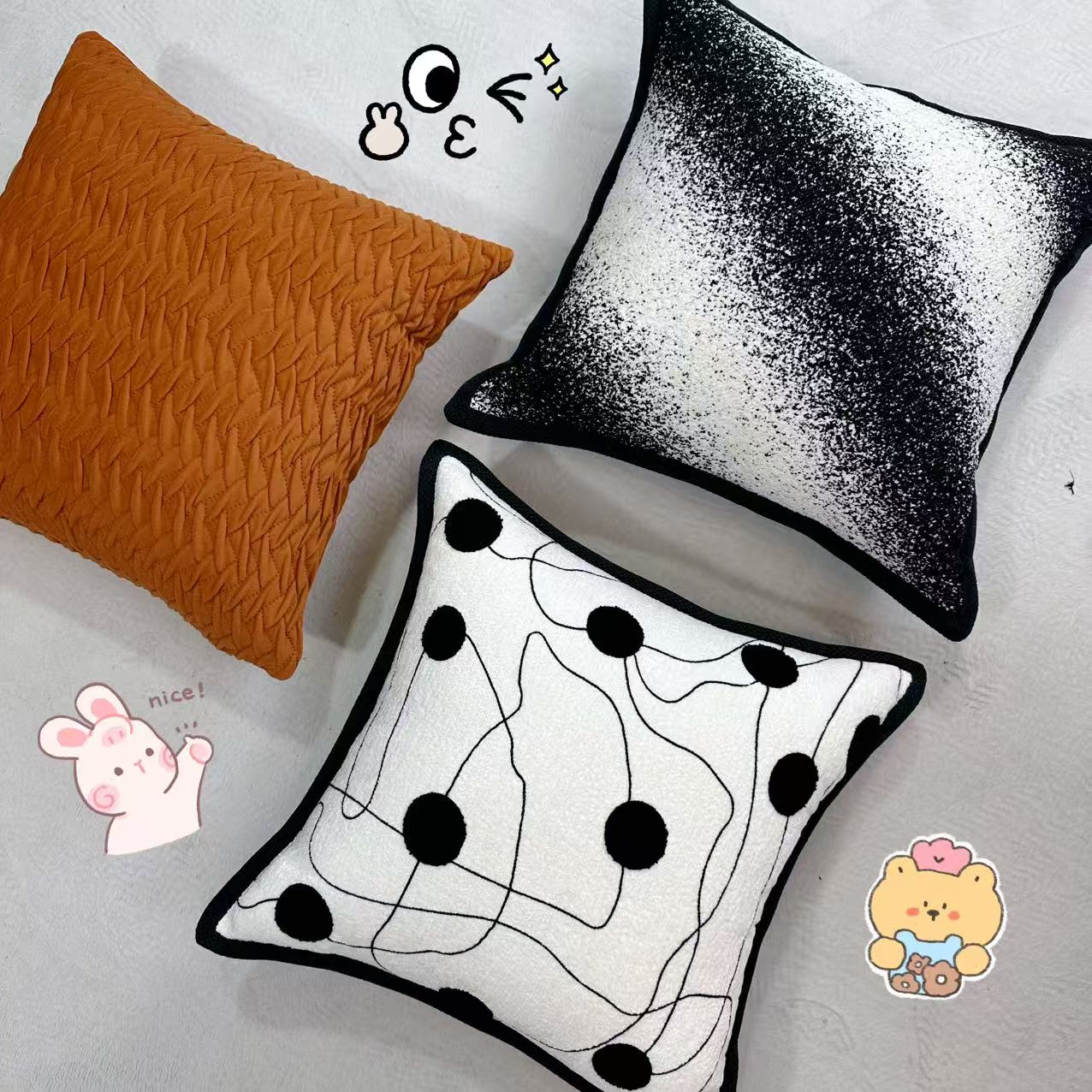 简约轻奢方形抱枕客厅沙发靠垫彰显高级感