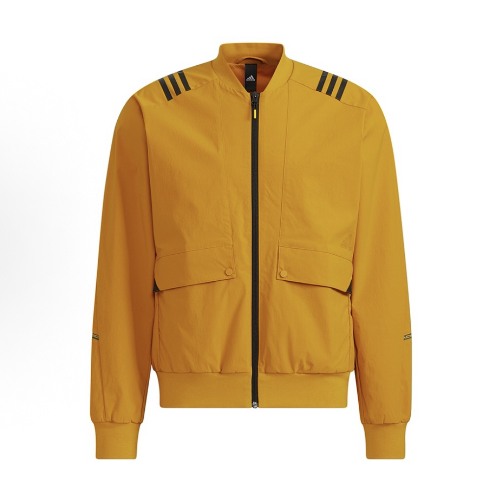 adidas Th Wv Bomb Jkt 条纹印花运动飞行员夹克外套 男款H40234