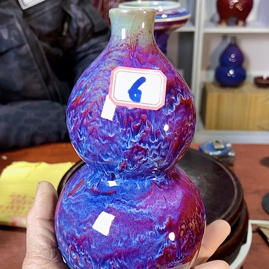 摆件尚峰钧窑作品葫芦瓶