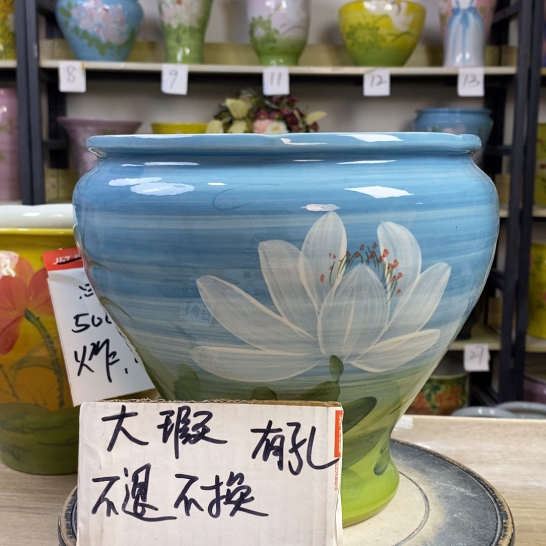 景德镇手工手绘陶瓷花盆
